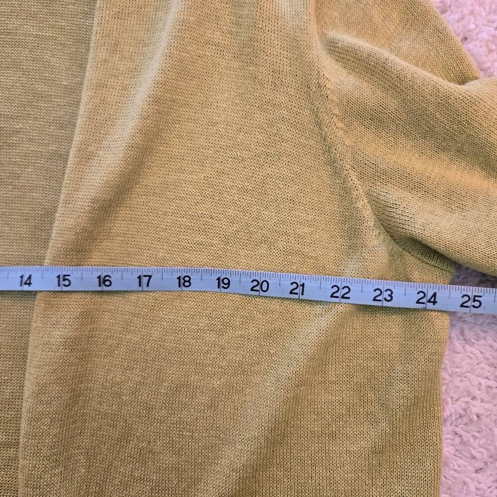 Eileen Fisher Green Linen Slub Kimono Cardigan Open Front 3/4 Sleeve 1X - Picture 5 of 7